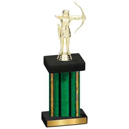 Single Green Glacier Archery Trophy