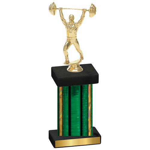 Single Green Glacier Weights Trophy