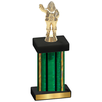 Single Green Glacier Holiday Trophy