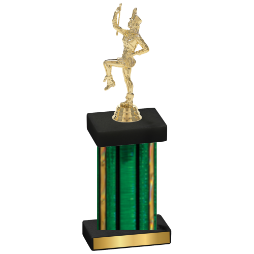 Single Green Glacier Majorette Trophy