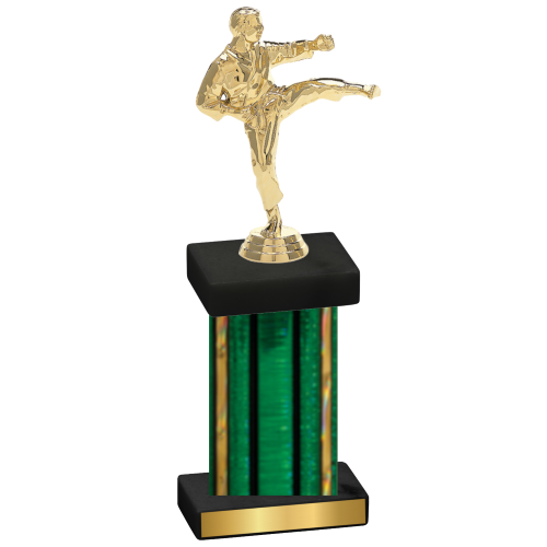 Single Green Glacier Karate Trophy