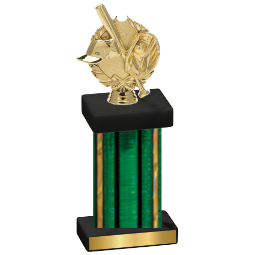 Single Green Glacier Baseball Trophy