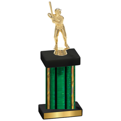 Single Green Glacier Baseball Trophy