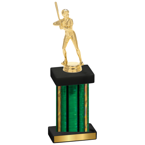 Single Green Glacier Softball Trophy