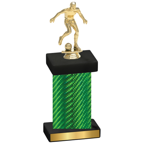 Single Green Carbon Fiber Soccer Trophy