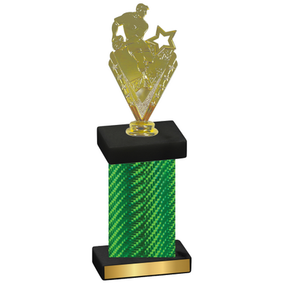 Single Green Carbon Fiber Rugby Trophy