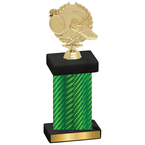 Single Green Carbon Fiber Running Trophy