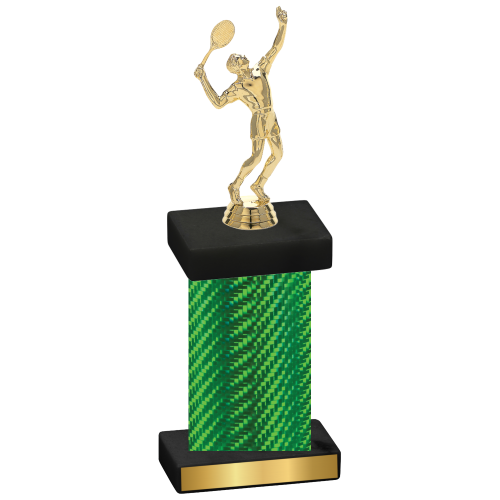 Single Green Carbon Fiber Tennis Trophy