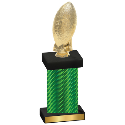 Single Green Carbon Fiber Football Trophy