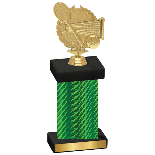 Single Green Carbon Fiber Tennis Trophy