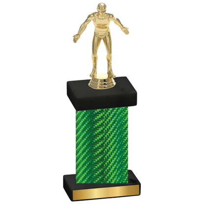 Single Green Carbon Fiber Wrestling Trophy