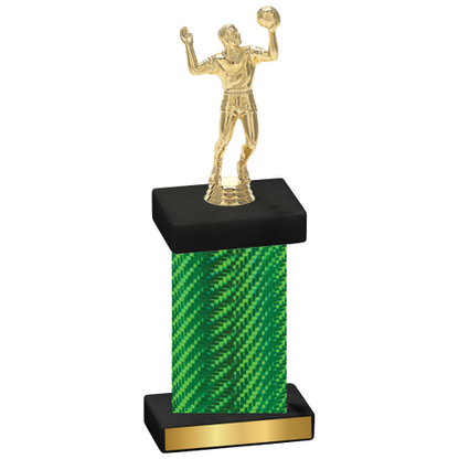 Single Green Carbon Fiber Volleyball Trophy