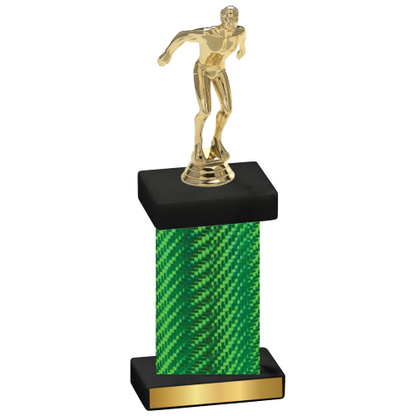 Single Green Carbon Fiber Swimming Trophy