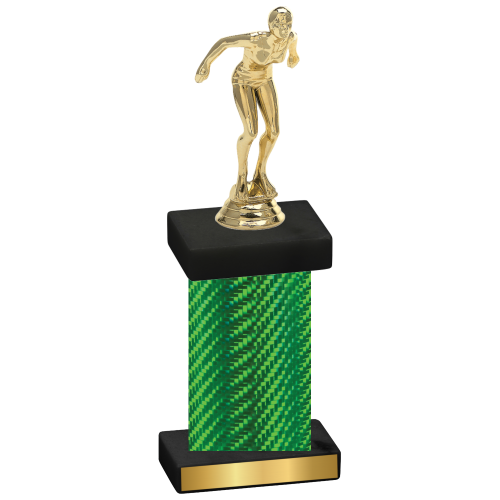 Single Green Carbon Fiber Tennis Trophy