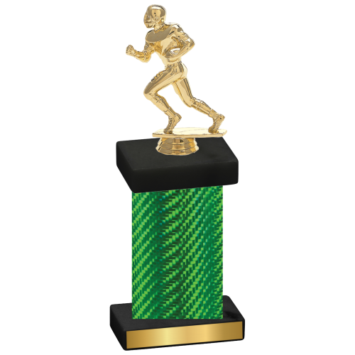 Single Green Carbon Fiber Football Trophy