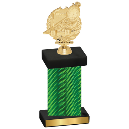 Single Green Carbon Fiber Swimming Trophy