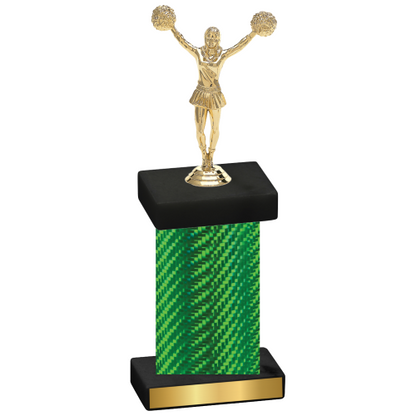 Single Green Carbon Fiber Cheerleading Trophy