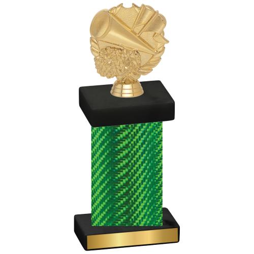 Single Green Carbon Fiber Cheerleading Trophy