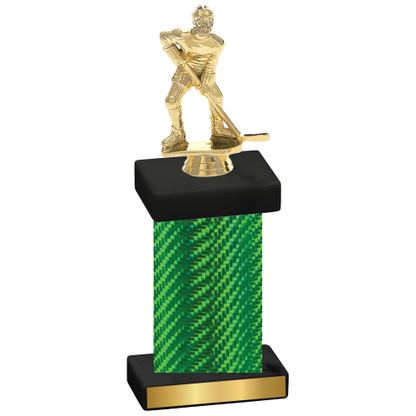 Single Green Carbon Fiber Hockey Trophy