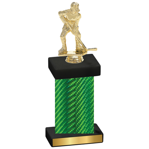 Single Green Carbon Fiber Hockey Trophy