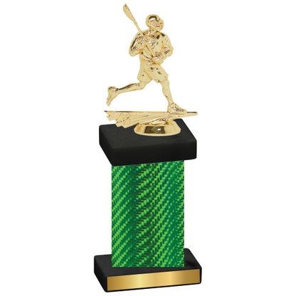 Single Green Carbon Fiber Lacrosse Trophy