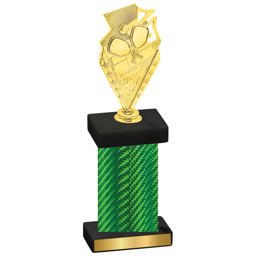 Single Green Carbon Fiber Pickleball Trophy