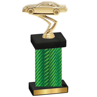 Single Green Carbon Fiber Cars Trophy