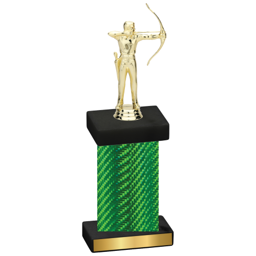 Single Green Carbon Fiber Archery Trophy