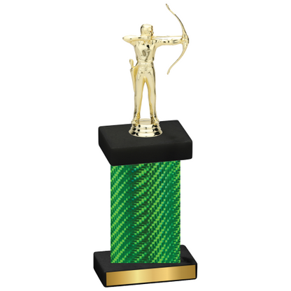 Single Green Carbon Fiber Archery Trophy