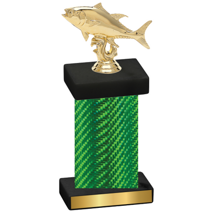 Single Green Carbon Fiber Fishing Trophy