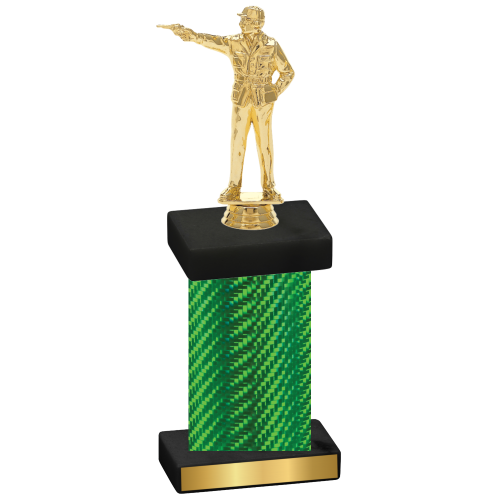 Single Green Carbon Fiber Shooter Trophy