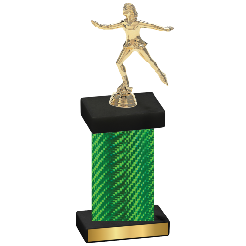 Single Green Carbon Fiber Skater Trophy