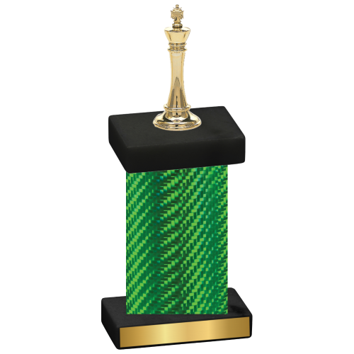 Single Green Carbon Fiber Chess Trophy