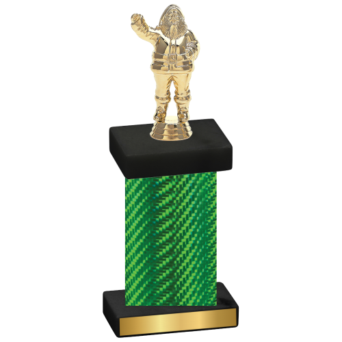 Single Green Carbon Fiber Holiday Trophy