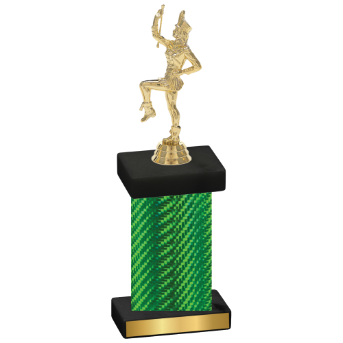 Single Green Carbon Fiber Majorette Trophy