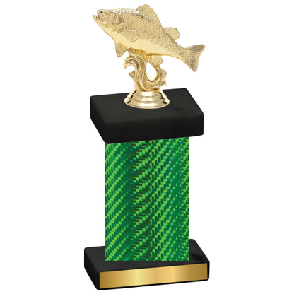 Single Green Carbon Fiber Fishing Trophy