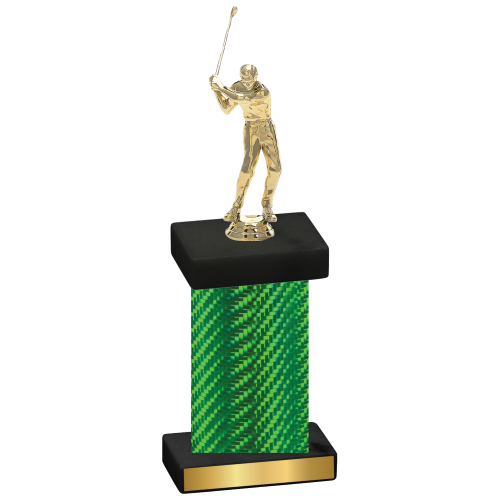 Single Green Carbon Fiber Golf Trophy