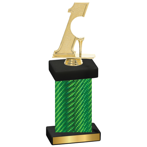 Single Green Carbon Fiber Golf Trophy