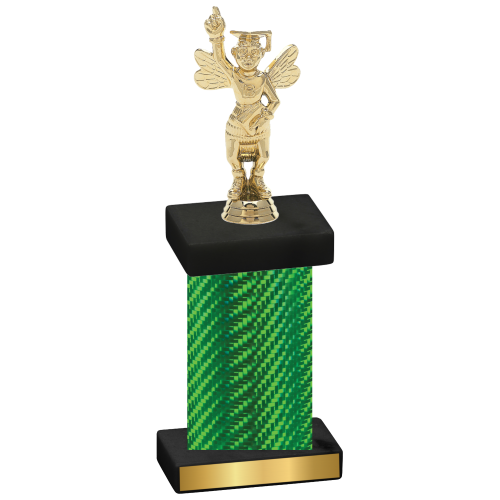 Single Green Carbon Fiber Academics Trophy