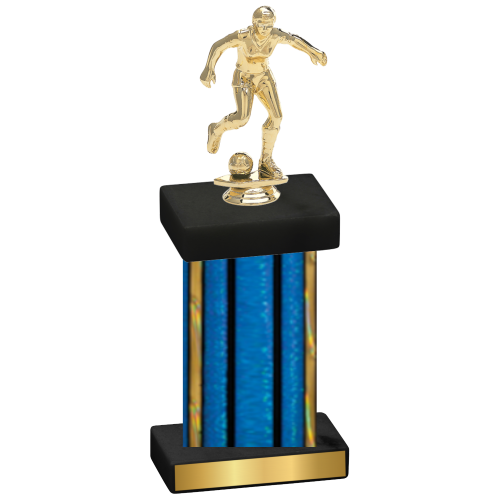 Single Blue Glacier Soccer Trophy