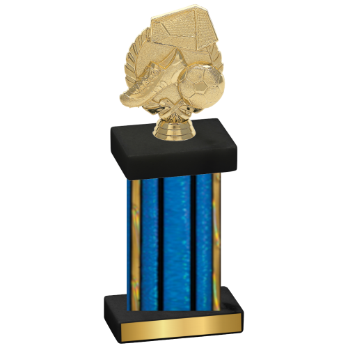 Single Blue Glacier Soccer Trophy