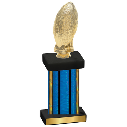 Single Blue Glacier Football Trophy