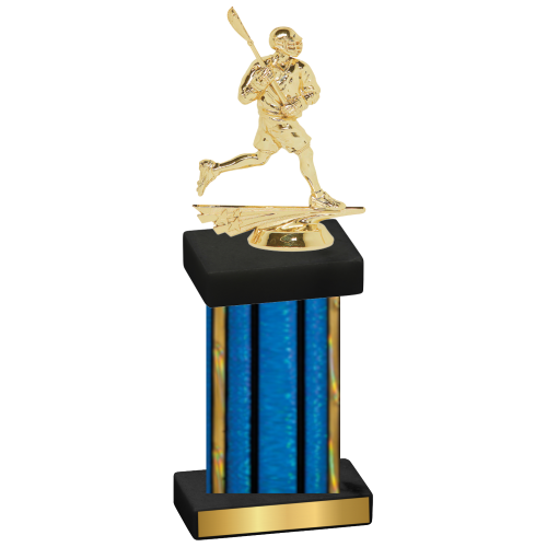 Single Blue Glacier Lacrosse Trophy