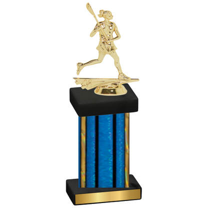 Single Blue Glacier Lacrosse Trophy