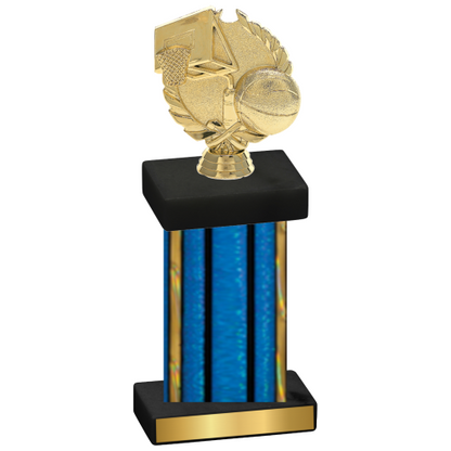 Single Blue Glacier Basketball Trophy