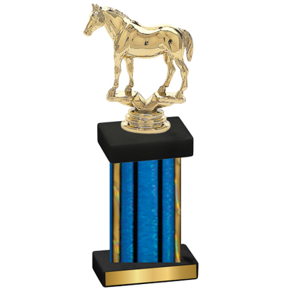 Single Blue Glacier Horses Trophy