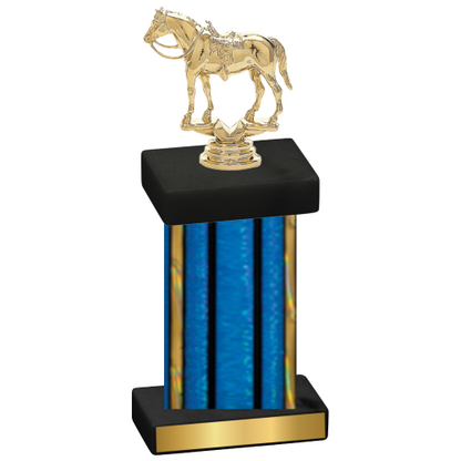 Single Blue Glacier Horses Trophy