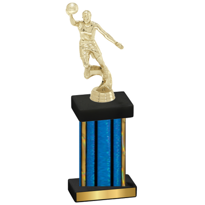 Single Blue Glacier Basketball Trophy