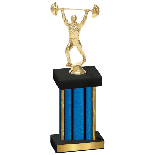 Single Blue Glacier Weights Trophy