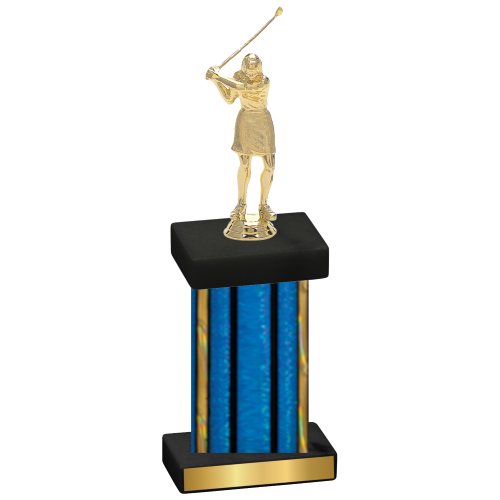 Single Blue Glacier Golf Trophy